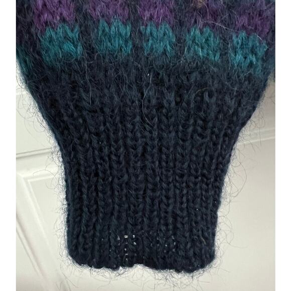 Vintage Ninon De Lenclos Fuzzy Mohair Cardigan Sweater Size S - Picture 4 of 6